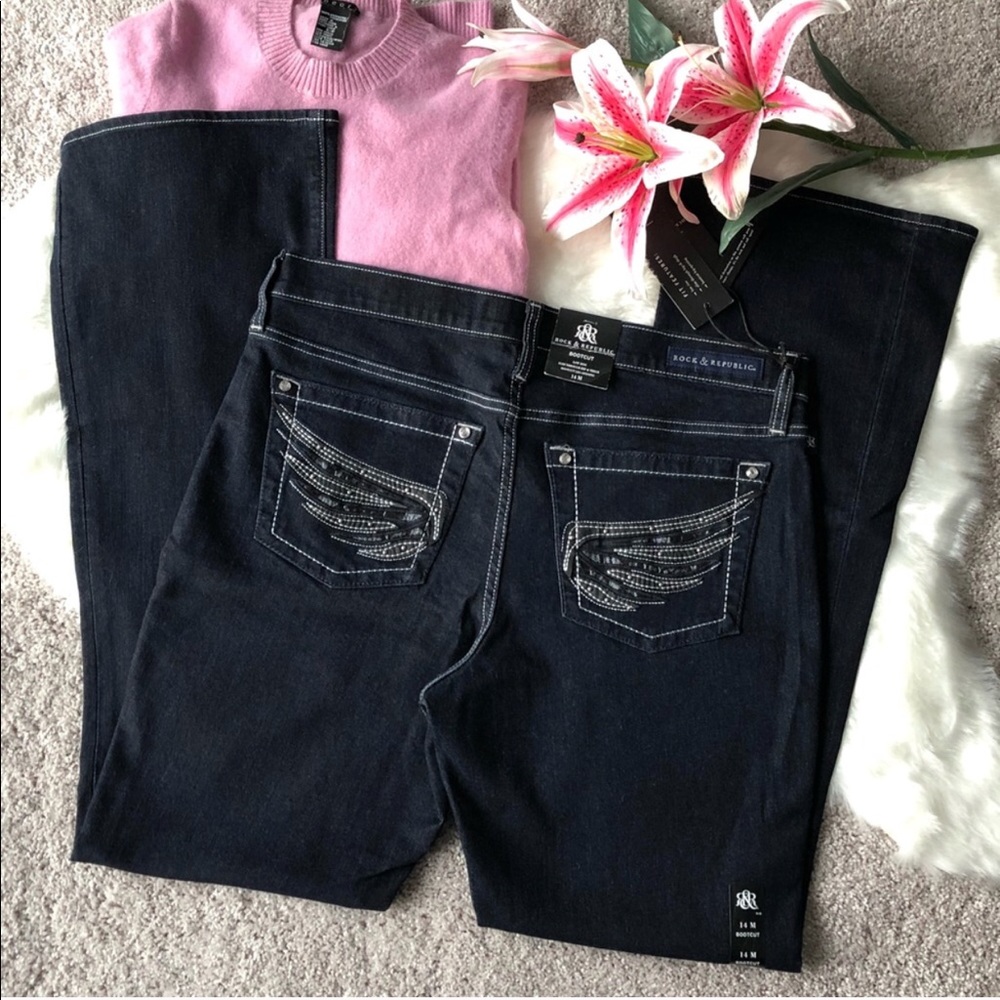 Rock&Republic Kassandra Embroidered Bootcut Jeans